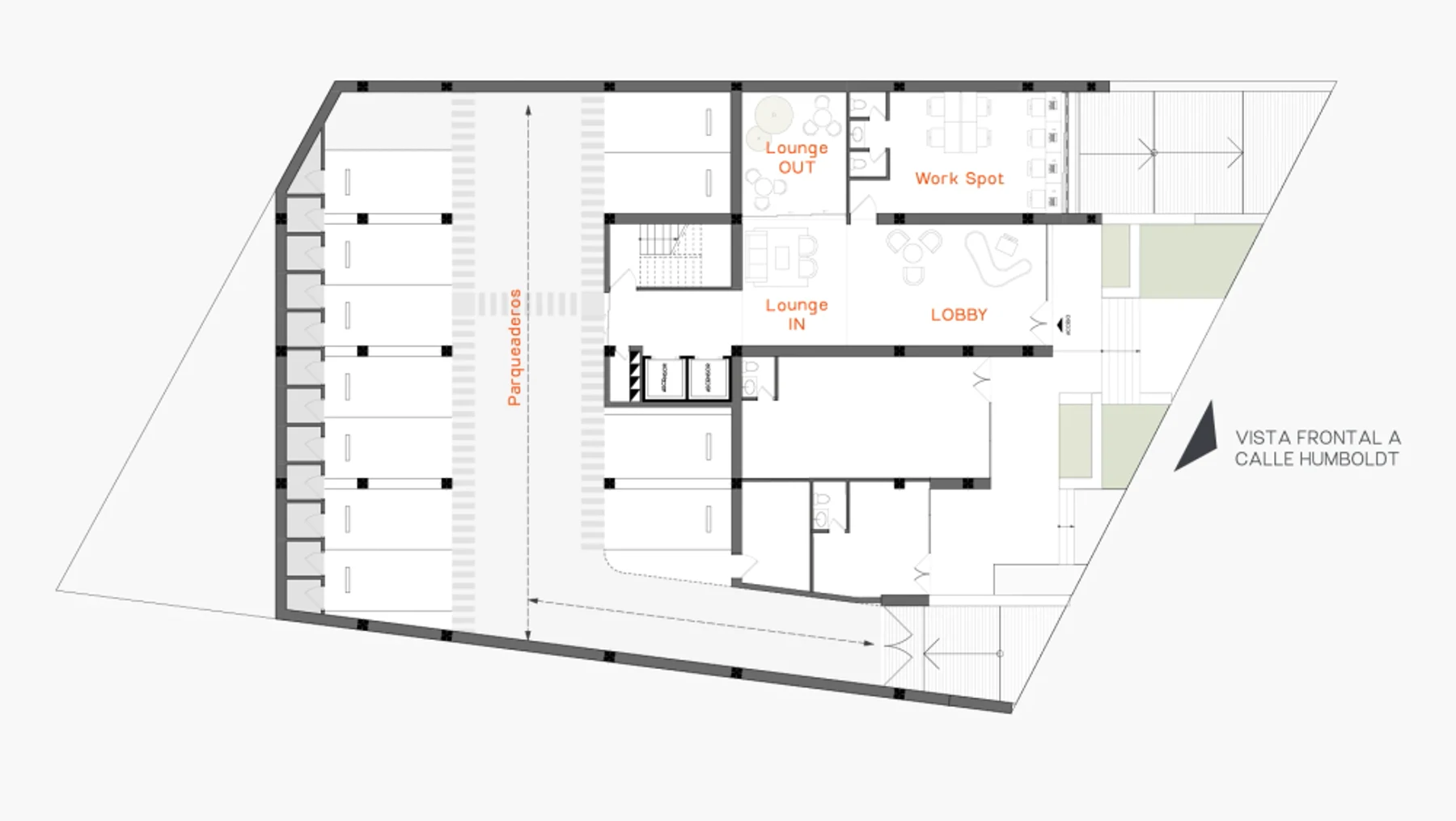 Planta baja de Suites Spot